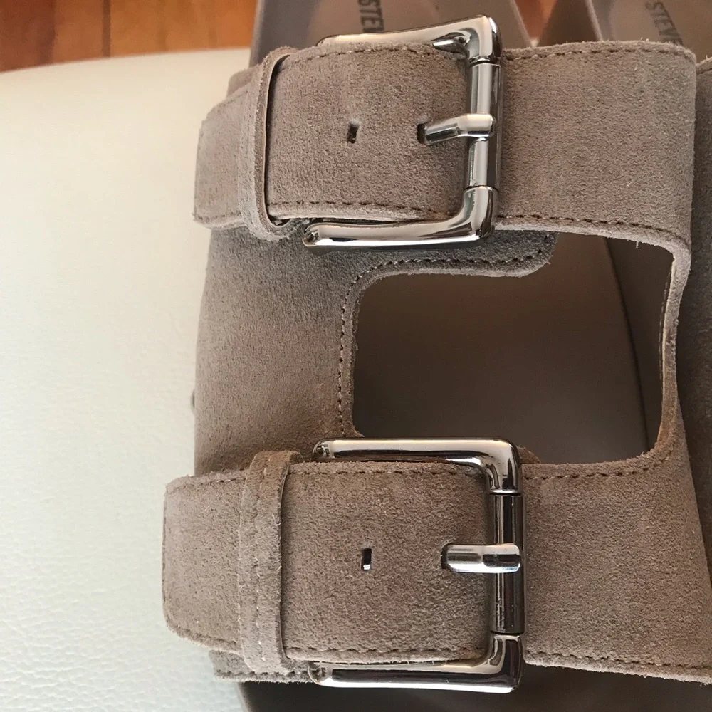 Steve Madden Tan Slide Sandals - Picture 8 of 15
